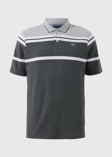 Lincoln Grey Stripe Polo Shirt