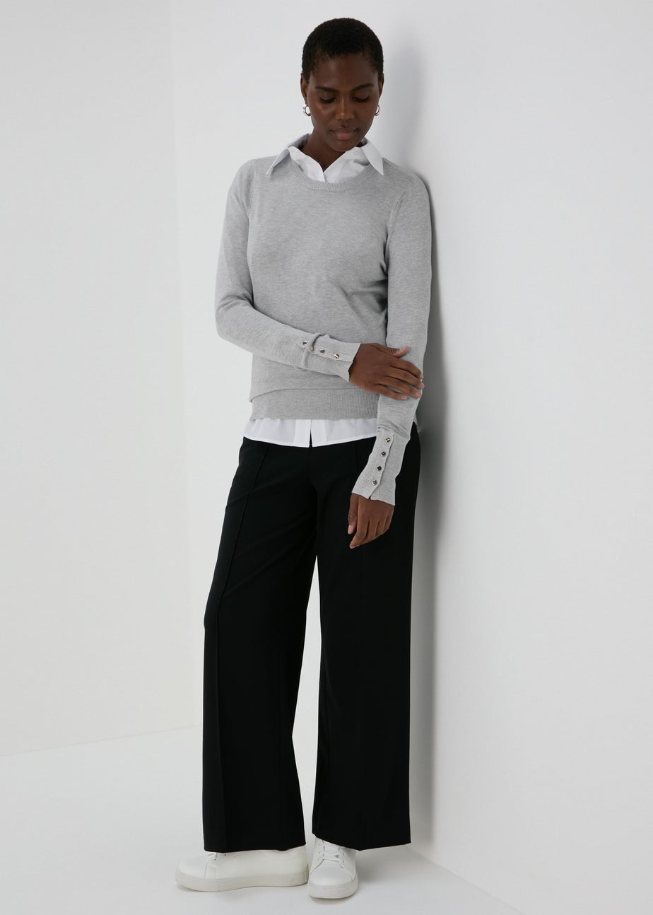 Et Vous Grey Gauge Jumper