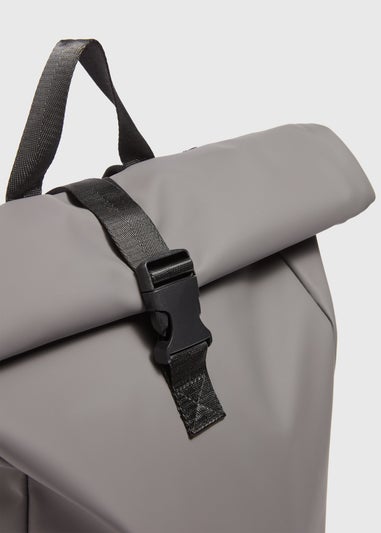 Charcoal Showerproof Roll-Top Backpack