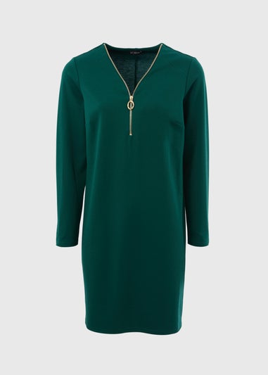 Et Vous Green Knee Length Jersey Dress