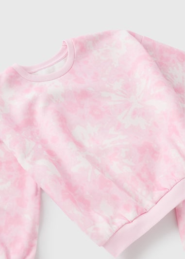 Girls Tie Dye Sweatshirt & Shorts Set (1-7yrs)