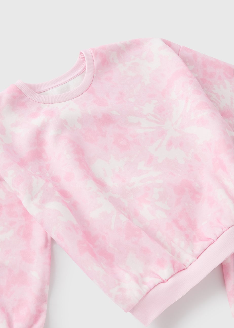 Girls Tie Dye Sweatshirt & Shorts Set (1-7yrs)