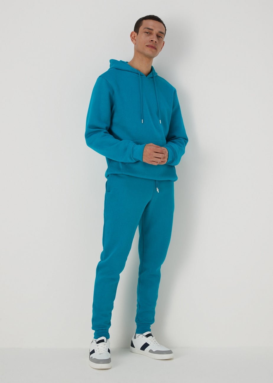 Teal Plain Joggers
