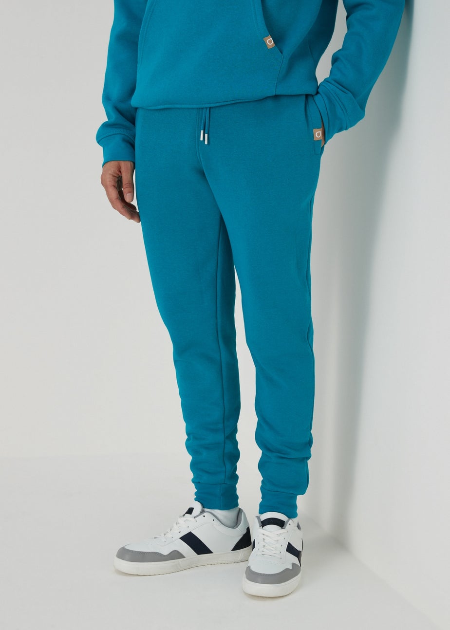 Teal Plain Joggers