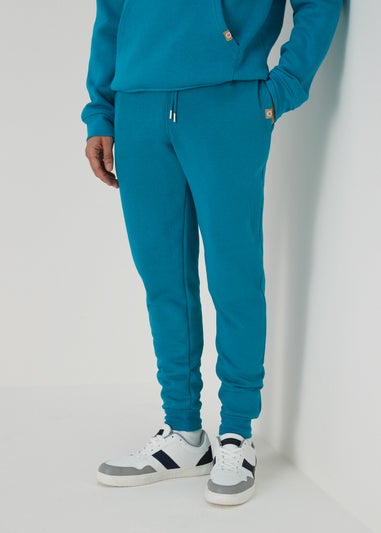 Teal Plain Joggers