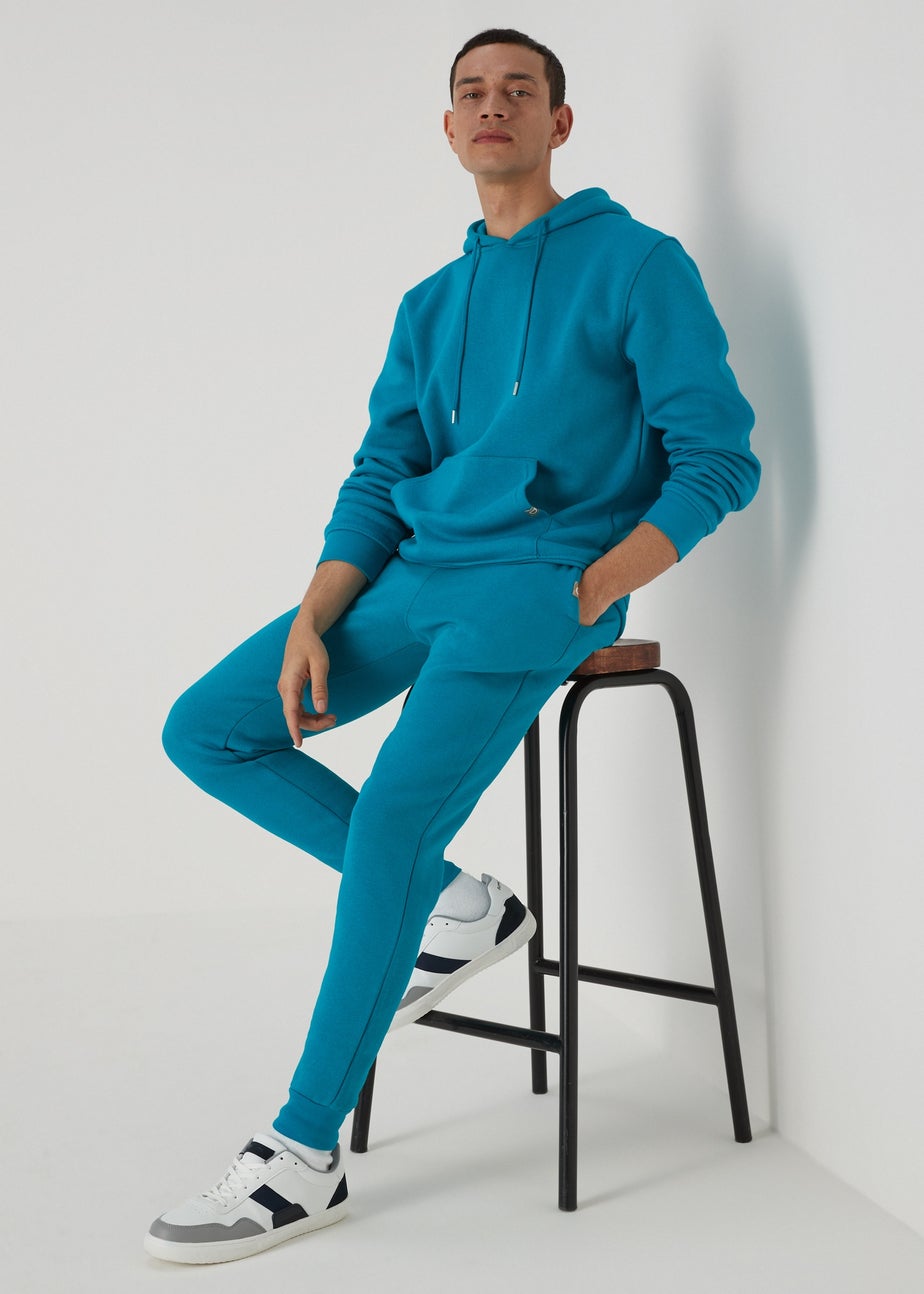 Teal Plain Joggers