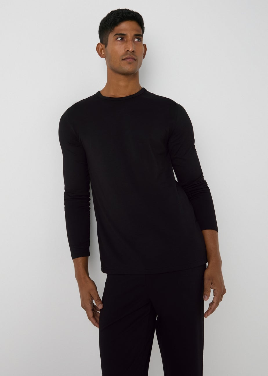 Black Lightweight Long Sleeve Thermal Top