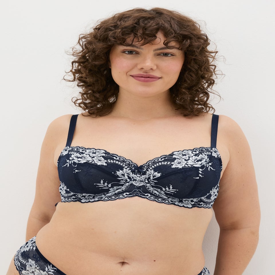 Navy Two Tone DD+ Bra