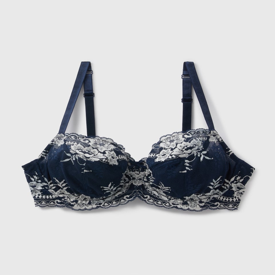 Navy Two Tone DD+ Bra