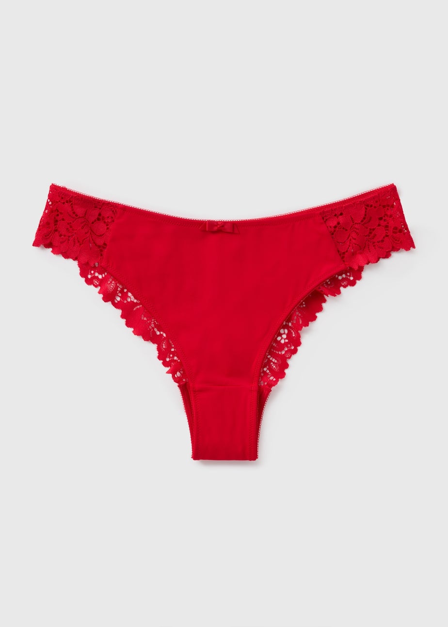 Red Lace Brazilian Knicker