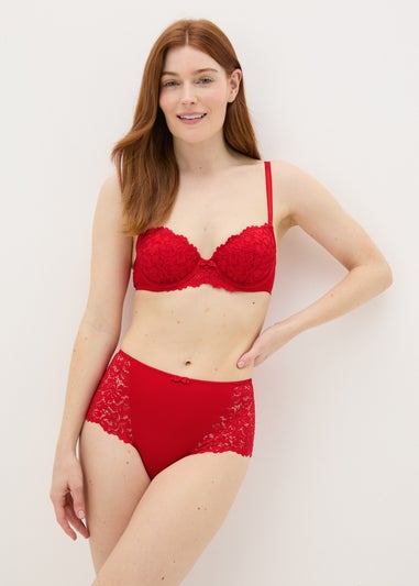 Red Lace Midi Knickers