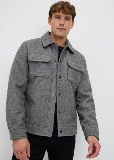 Charcoal Check Smart Shacket