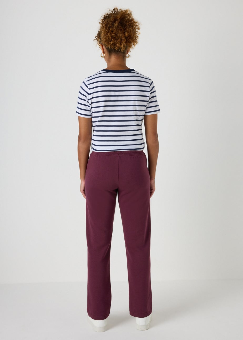 Burgundy Straight Jogging Bottoms