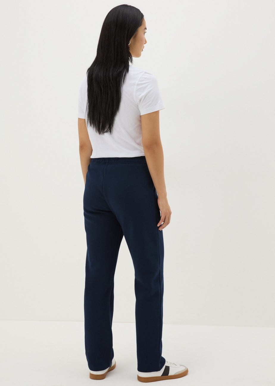 Navy Straight Jogging Bottoms