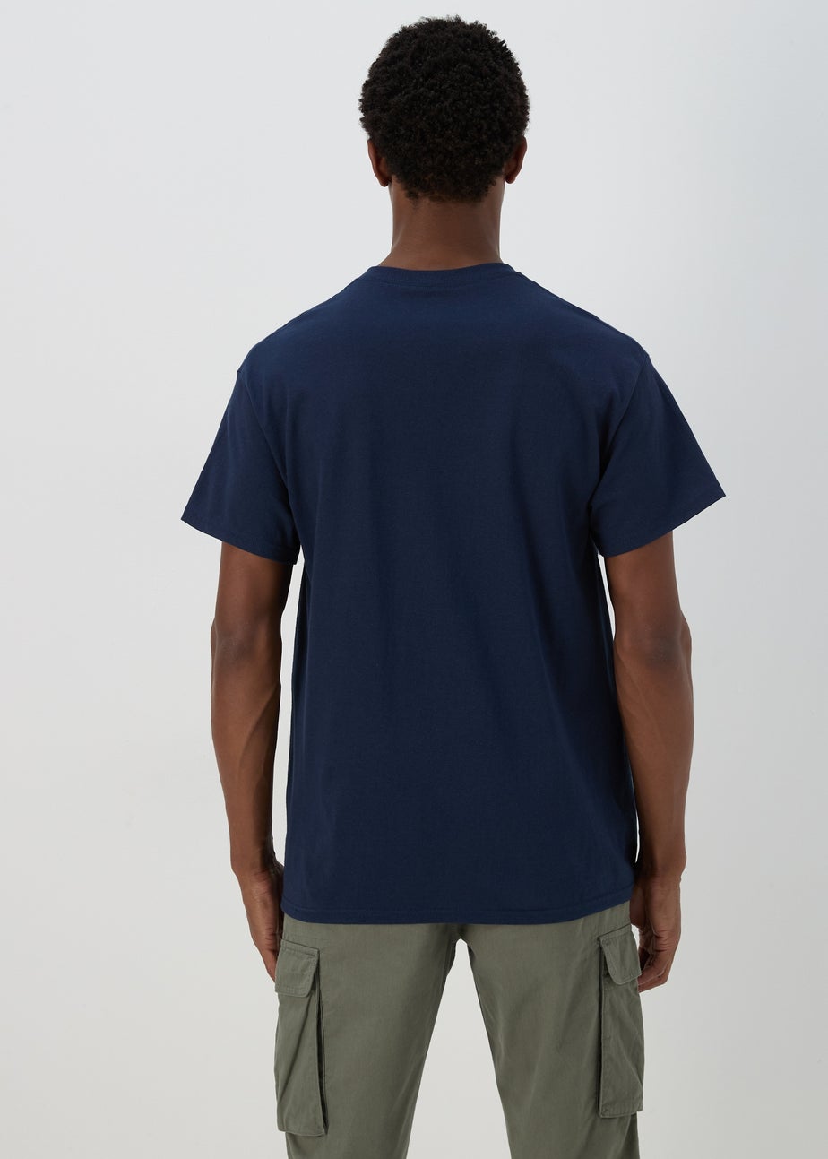Navy Japanese Graphic T-Shirt