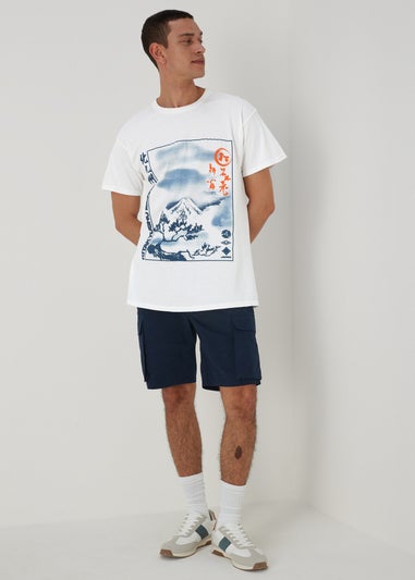 White Japanese Wave T-Shirt