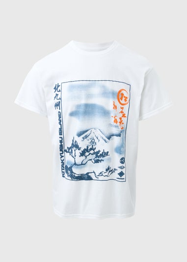 White Japanese Wave T-Shirt