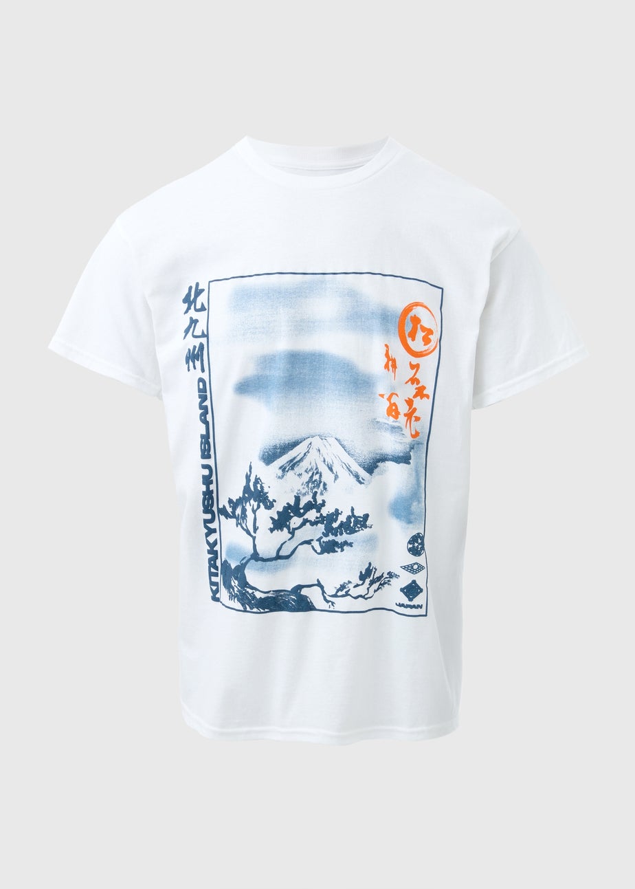White Japanese Wave T-Shirt