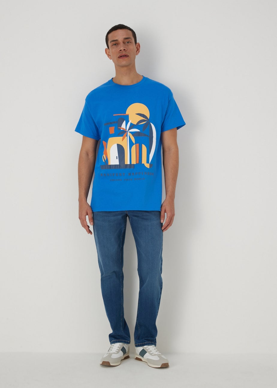 Bright Sapphire Manifest Happiness T-Shirt