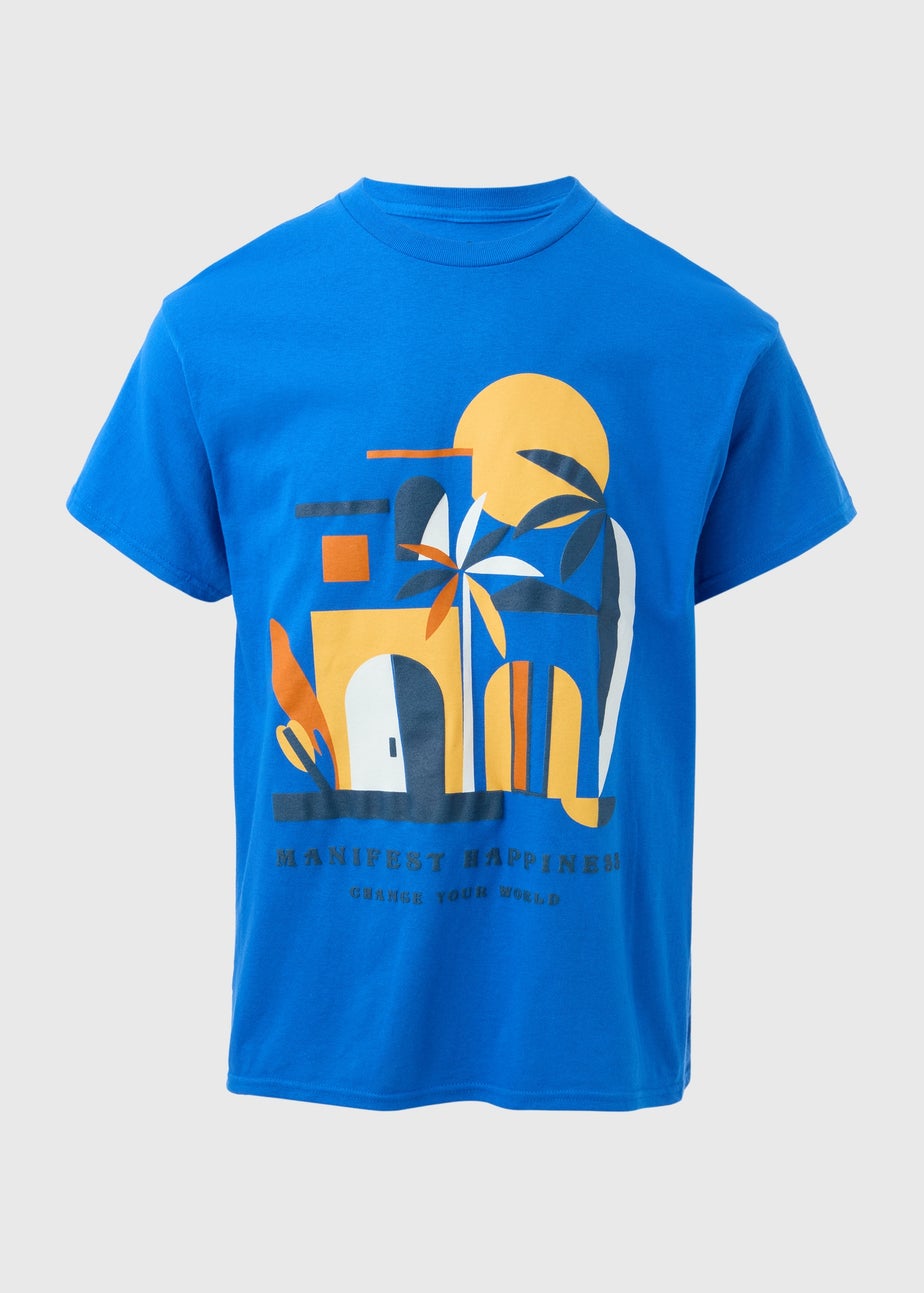 Bright Sapphire Manifest Happiness T-Shirt