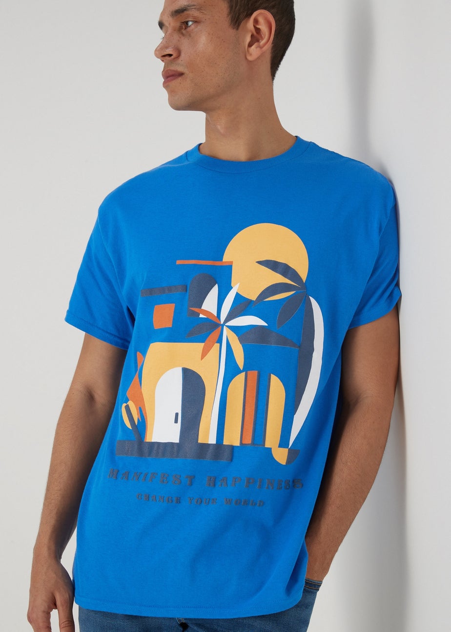 Bright Sapphire Manifest Happiness T-Shirt