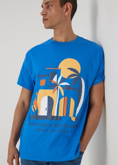 Bright Sapphire Manifest Happiness T-Shirt