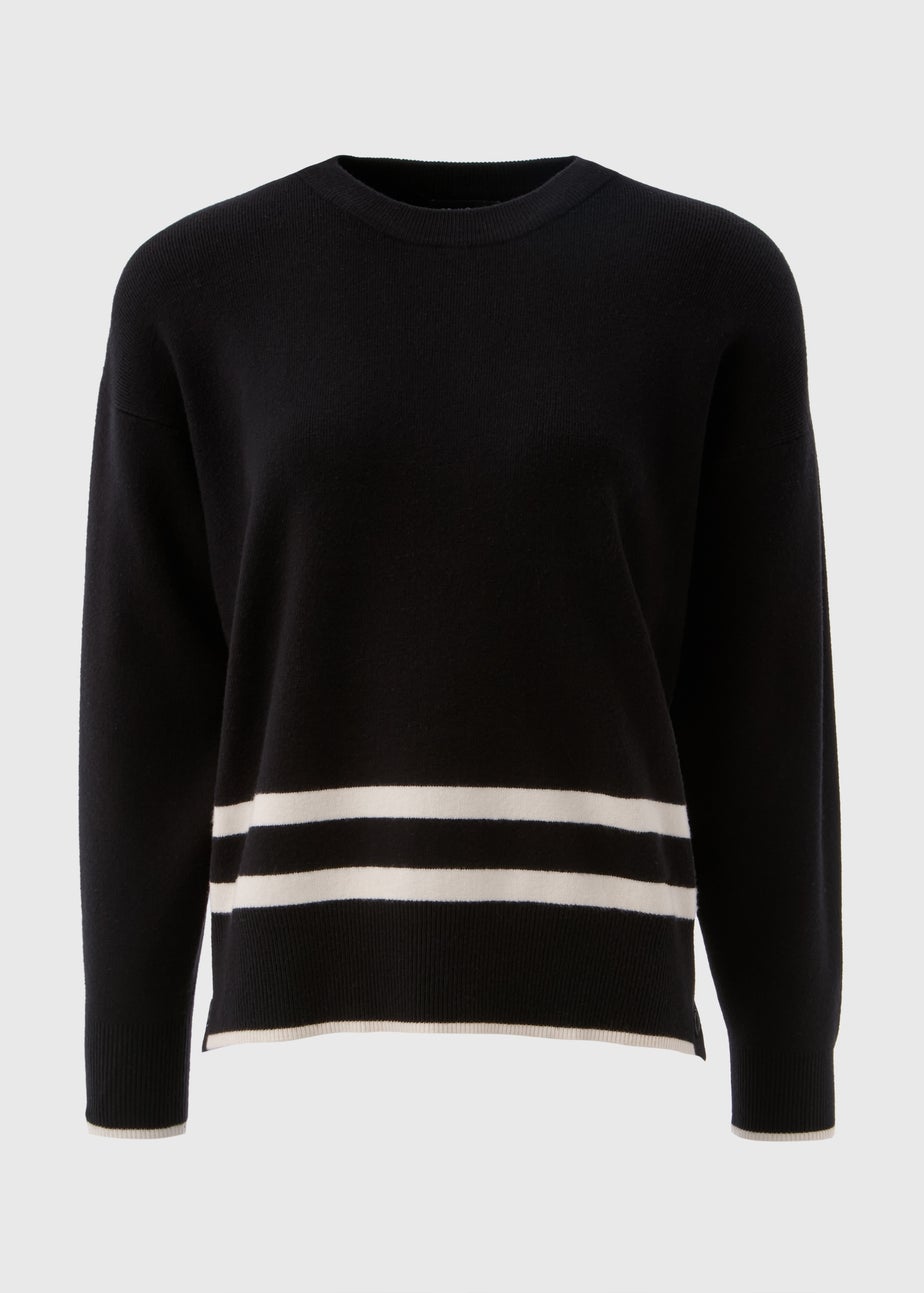 Et Vous Black Stripe Knitted Jumper