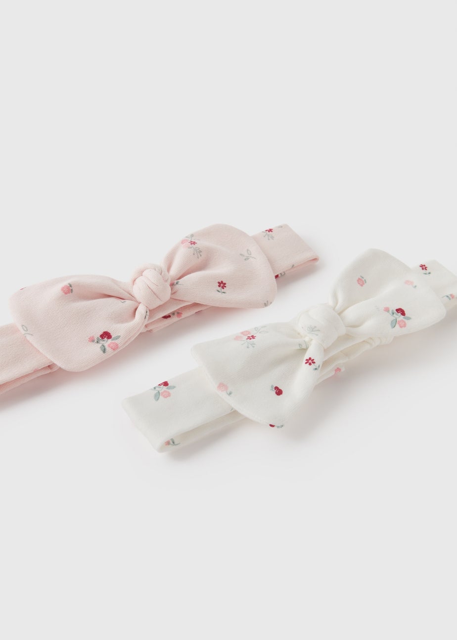 2 Pack Baby Pink Layette Headbands (Newborn-6mths)