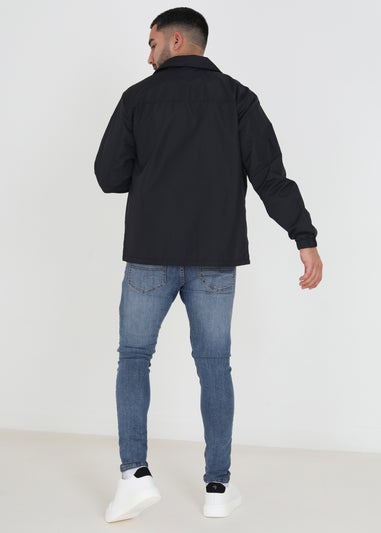 Brave Soul Black Lightweight Coach Style Jacket