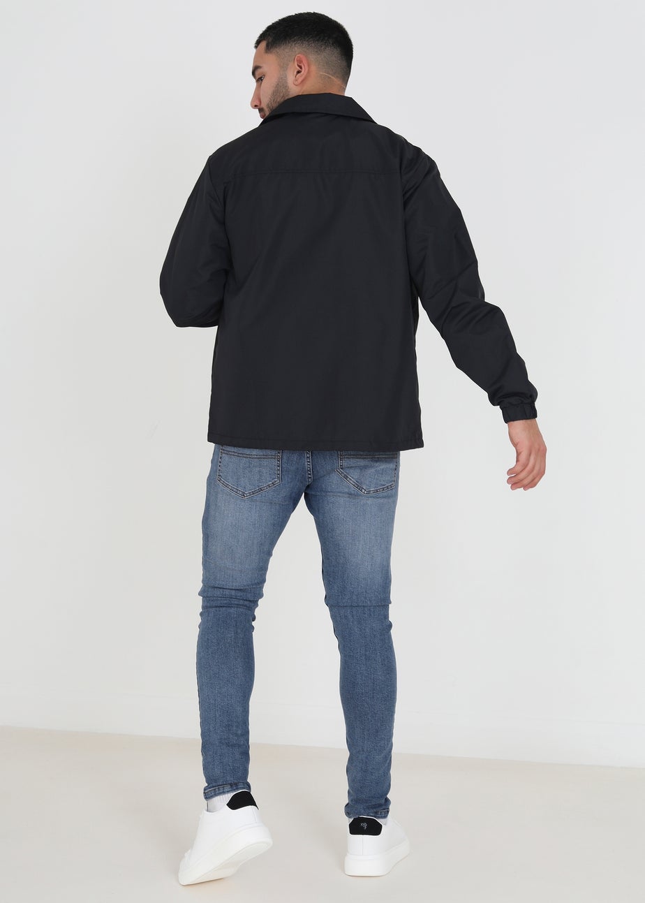 Brave Soul Black Lightweight Coach Style Jacket