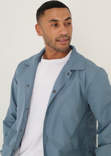 Brave Soul Blue Lightweight Coach Style Jacket