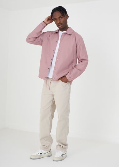 Brave Soul Pink Lightweight Coach Style Jacket