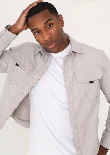 Brave Soul Grey Lightweight Shacket