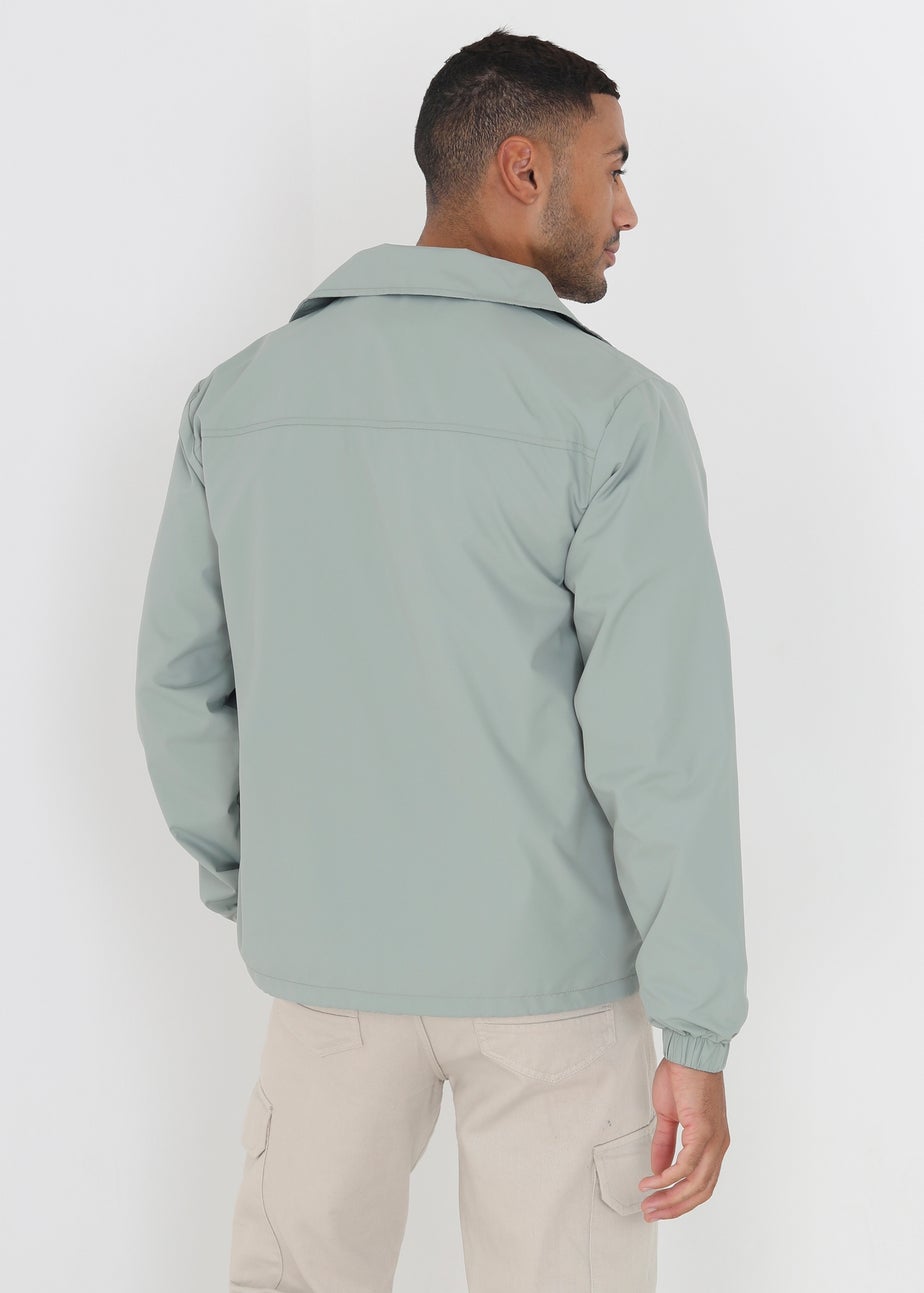 Brave Soul Soft Green Lightweight Coach Style Jacket