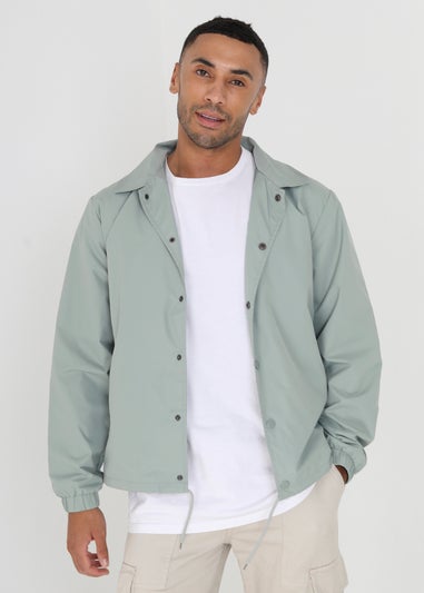 Brave Soul Soft Green Lightweight Coach Style Jacket