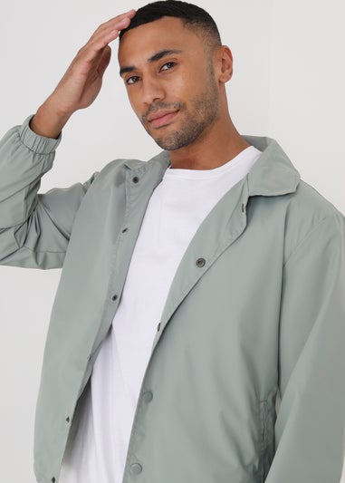 Brave Soul Soft Green Lightweight Coach Style Jacket