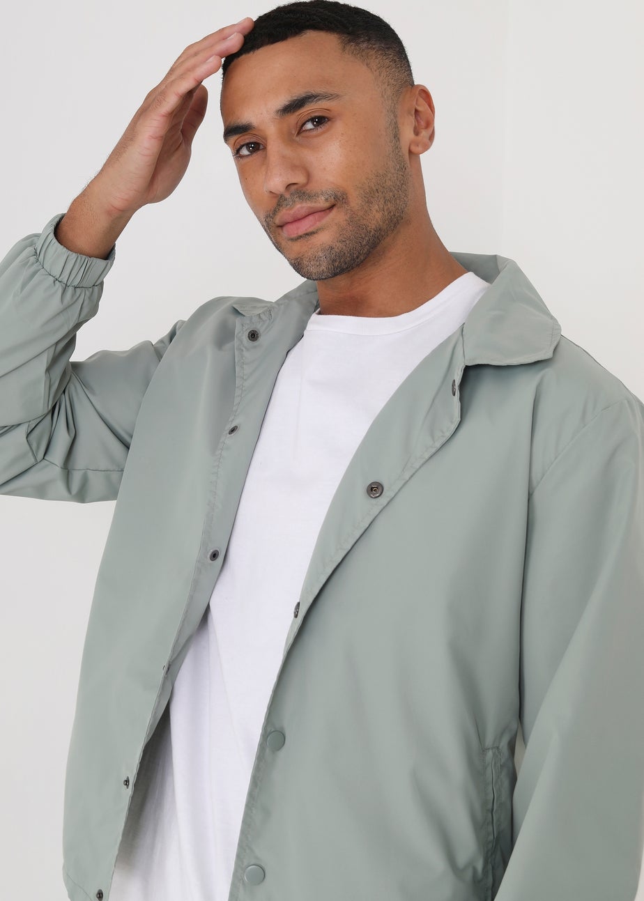 Brave Soul Soft Green Lightweight Coach Style Jacket