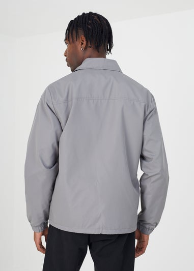 Brave Soul Grey Lightweight Coach Style Jacket