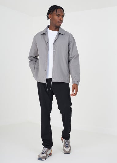 Brave Soul Grey Lightweight Coach Style Jacket