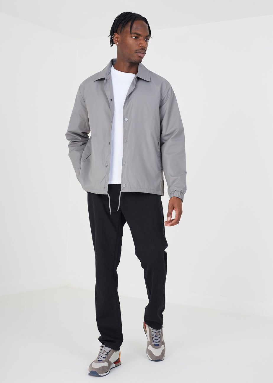 Brave Soul Grey Lightweight Coach Style Jacket