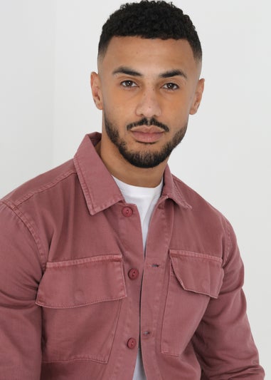 Brave Soul Pink Cotton Twill Shacket