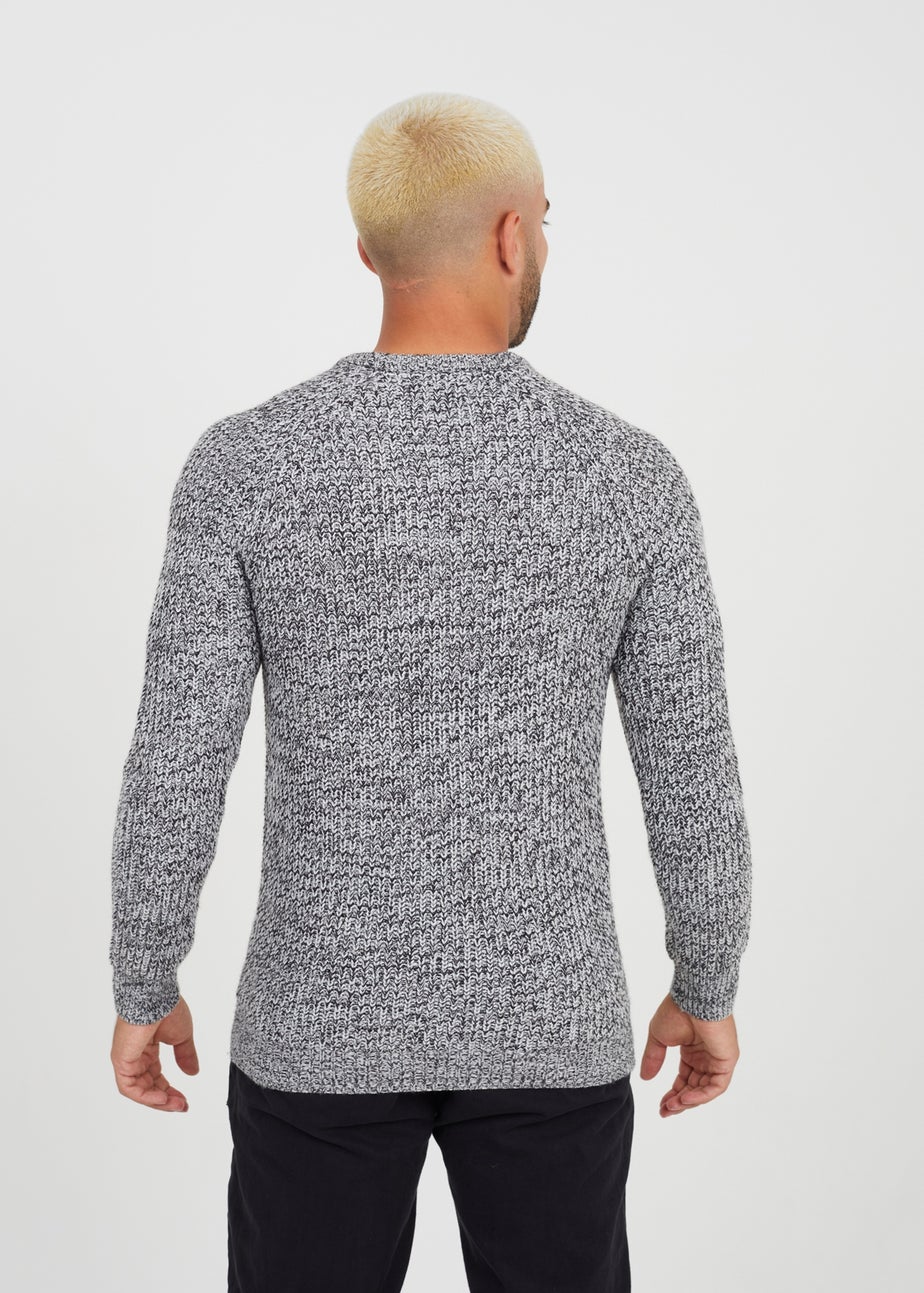 Brave Soul Black Crew Neck Knitted Jumper