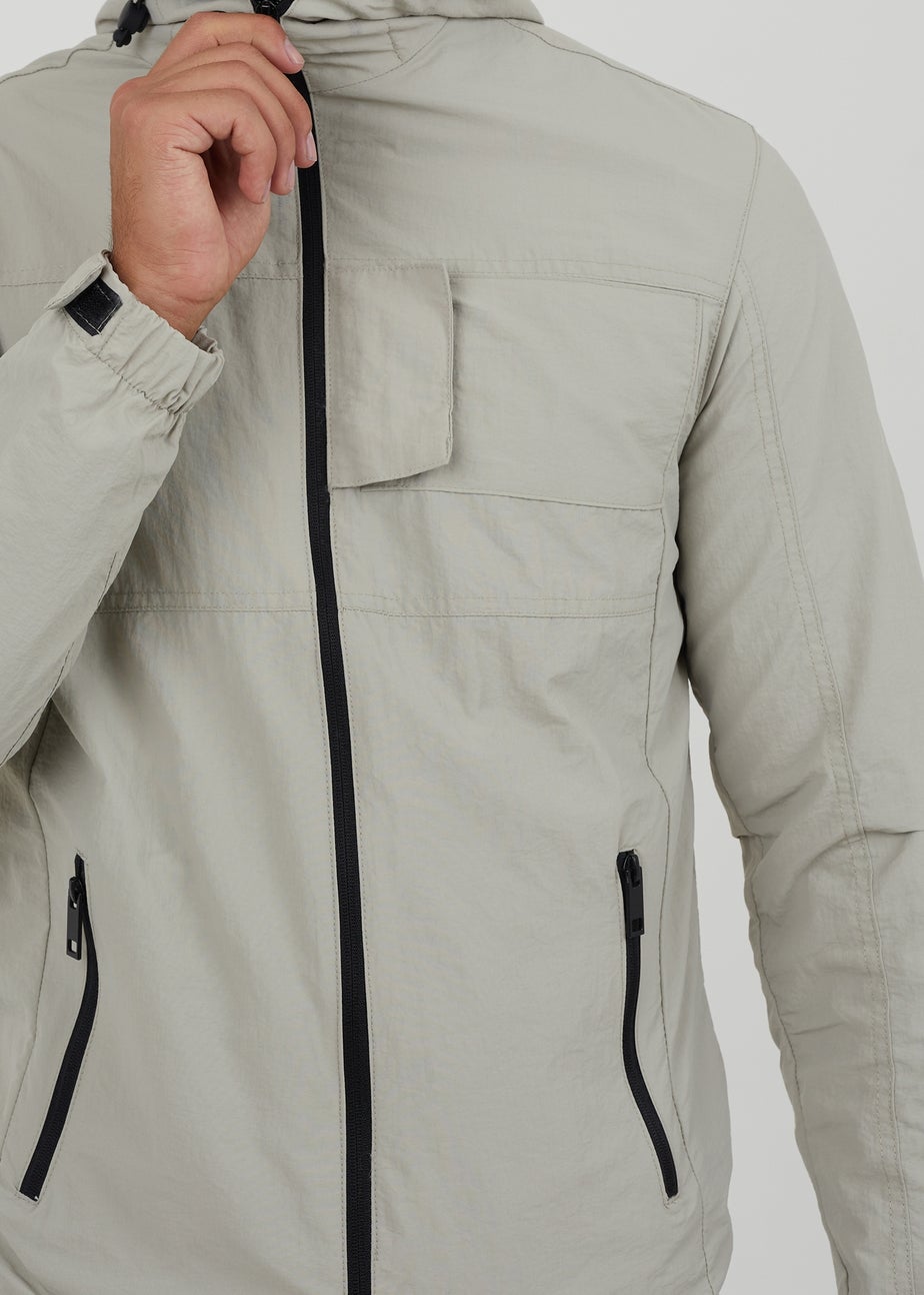 Brave Soul Stone Lightweight Hooded Jacket