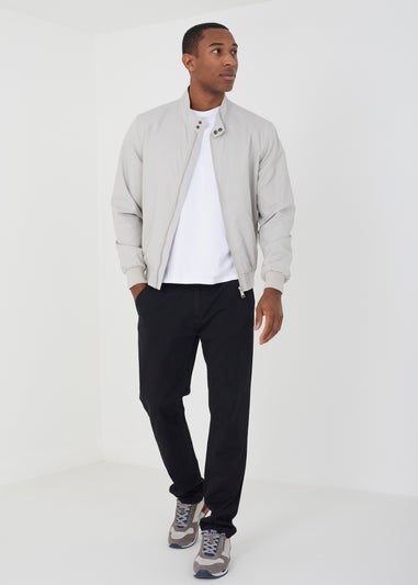 Brave Soul Stone Funnel Neck Harrington Jacket