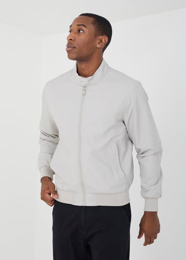 Brave Soul Stone Funnel Neck Harrington Jacket