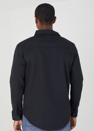 Brave Soul Black Button Through Utility Jacket