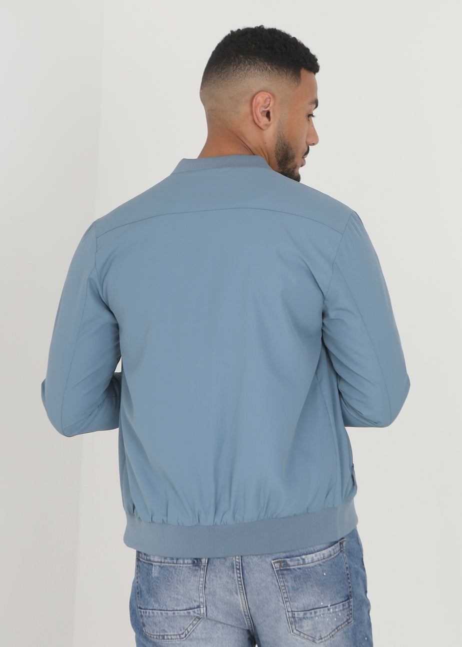 Brave Soul Light Blue Bomber Jacket