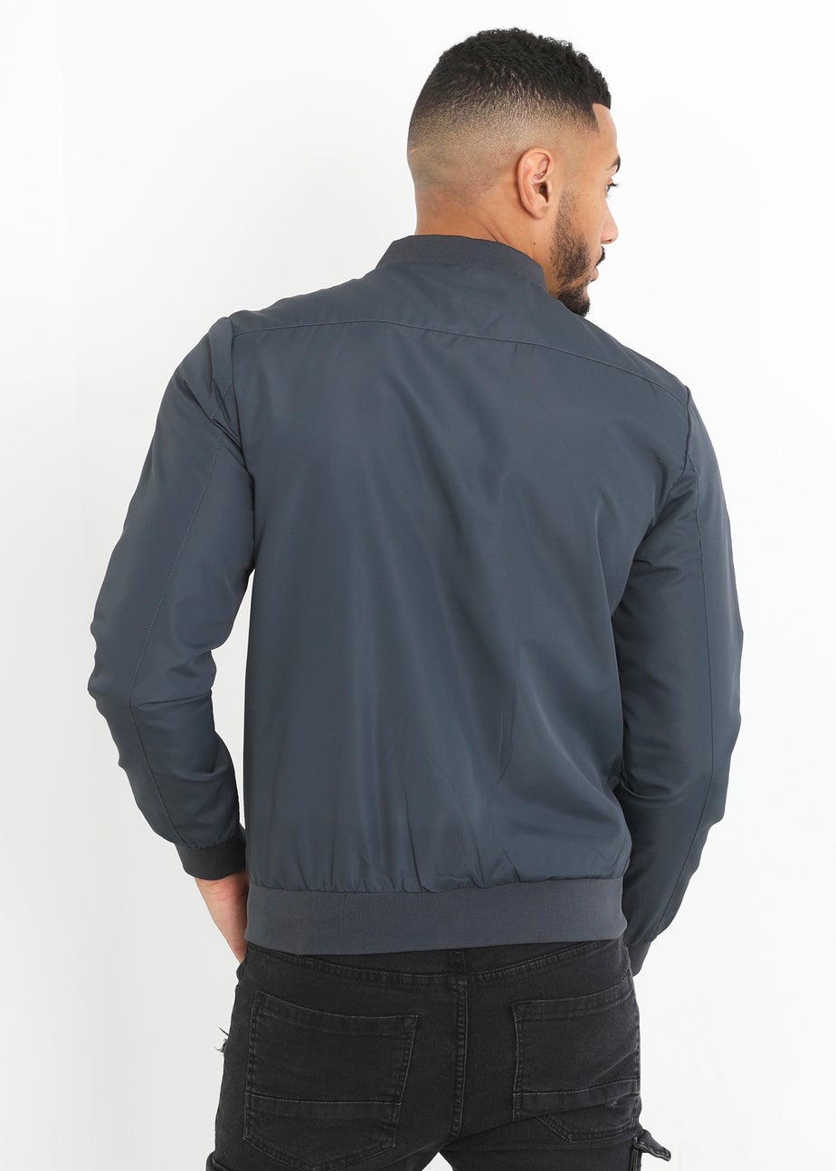 Brave Soul Charcoal Bomber Jacket