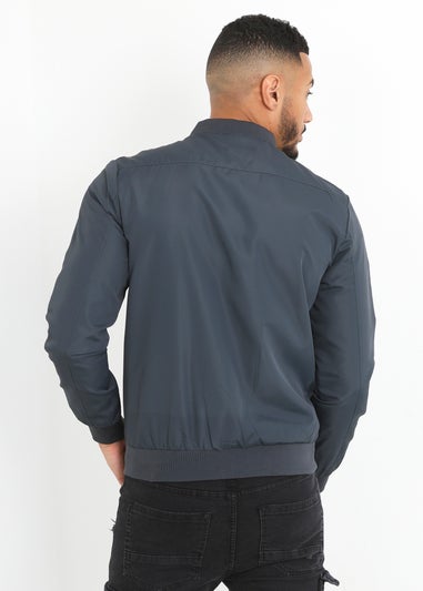 Brave Soul Charcoal Bomber Jacket