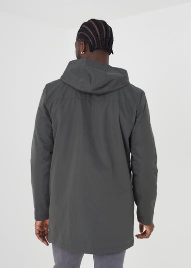 Brave Soul Khaki Zip Through Mac